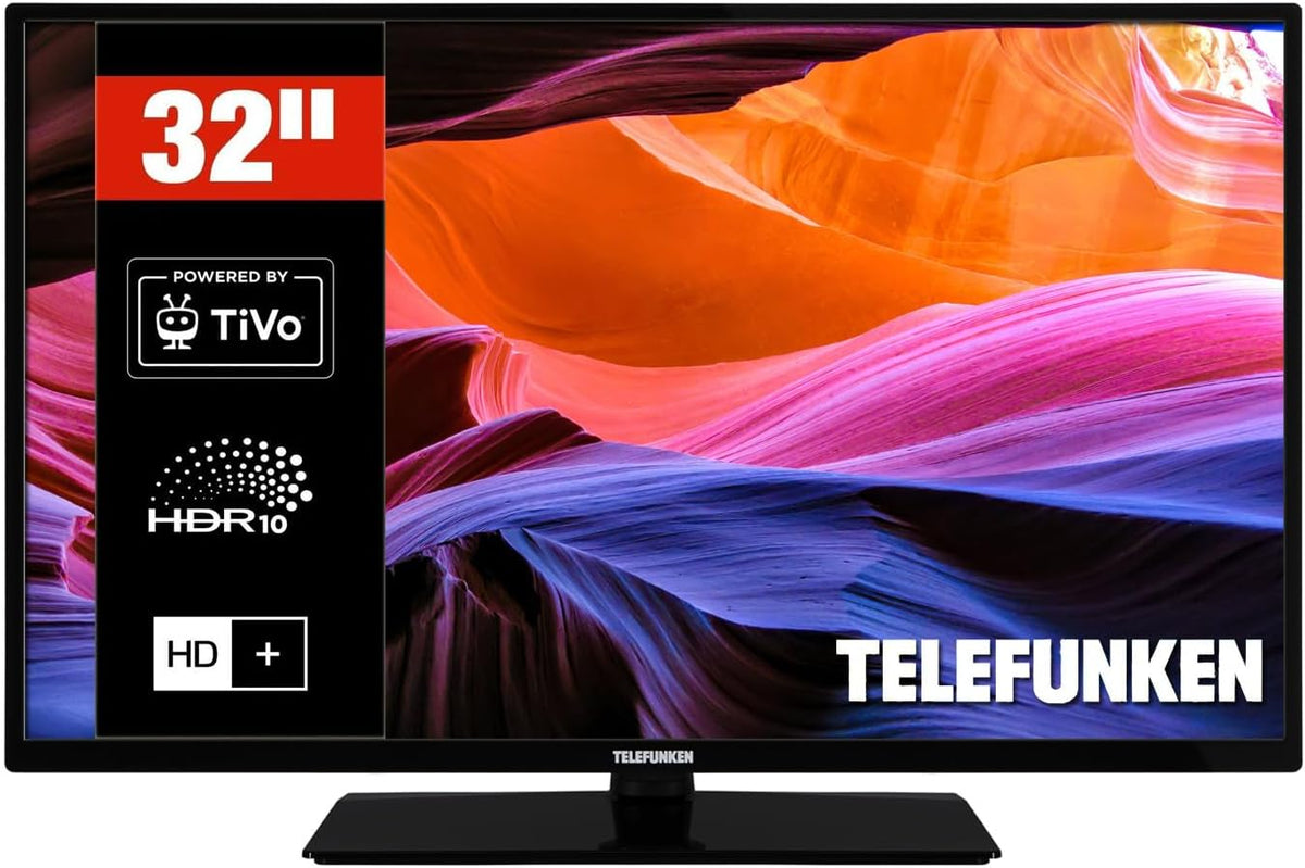 TELEFUNKEN Fernseher, 32 Zoll, Schwarz, Smart TV, T32X840 Home Smart TV/TiVo/HD-Auflösung