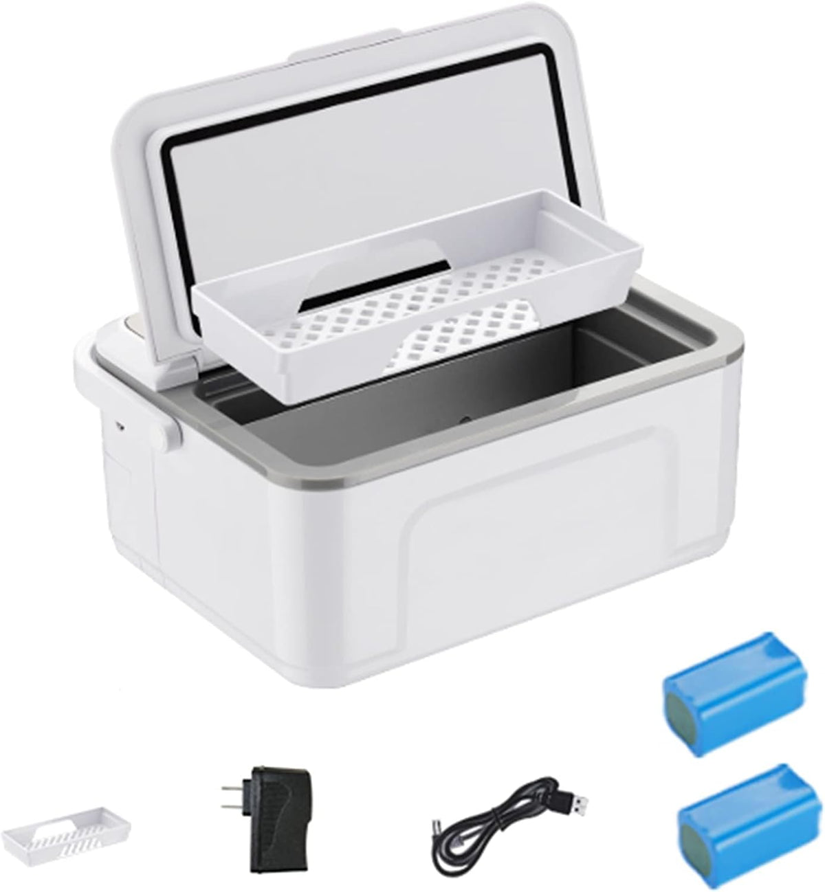 Mini-Kühlschrank, Weiß, Tragbare Insulin Kühlbox für Medikamente, tragbare -Kühlbox, 2-8 Grad Medizin-Kühlbox, tragbarer Medikamentenkühler