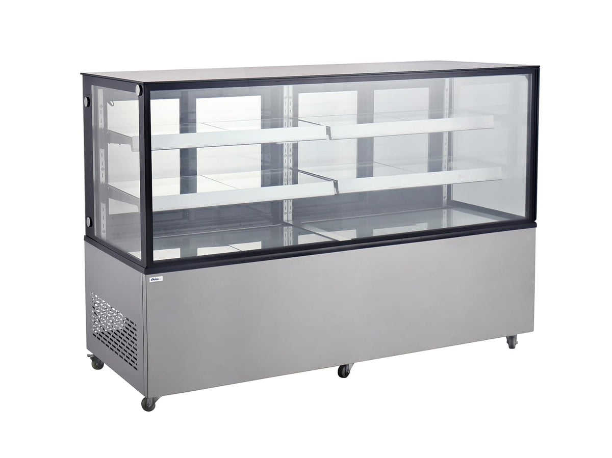 Wohnzimmerschrank HENDI, 1210 mm, 610 L, 230 V, 490 W, Weiß, Kühlvitrine, mit 2 Regalen, Displaykühlschrank, Kuchenvitrine
