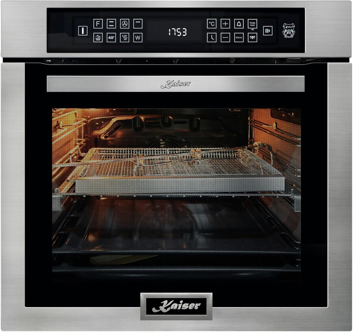 KAISER Backofen, 86 L, Silber, Einbau EH 6306 N R Elektro, Edelstahl, 15 Fkt., LED-Display
