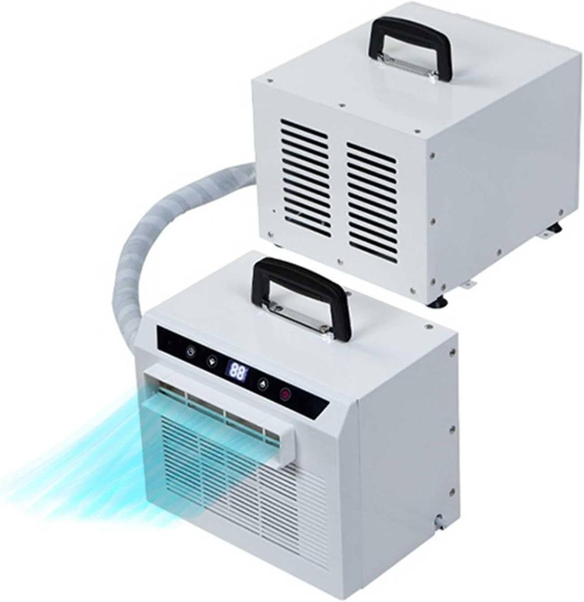 Split-Klimaanlage, 1300 W, Weiß, Mini Quiet Smart Air Conditioner für draußen mit Timer und, schnelle Kühlung Luftkühler für Camping