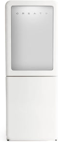 CREATE Kühlschrank, 190 W, 401 L, Weiß, / FRIDGE RETRO KNOCK / Kombi- mit em Sichtfenster / No Frost, Inverter-Technologie