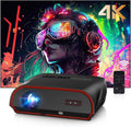 1800 Laptop, Schwarz, ANSI Tageslicht 4K Heimkino Beamer für Innenräume, mit WLAN 6 & Bluetooth, Apps, Smart Outdoor Beamer für Filme & Gaming