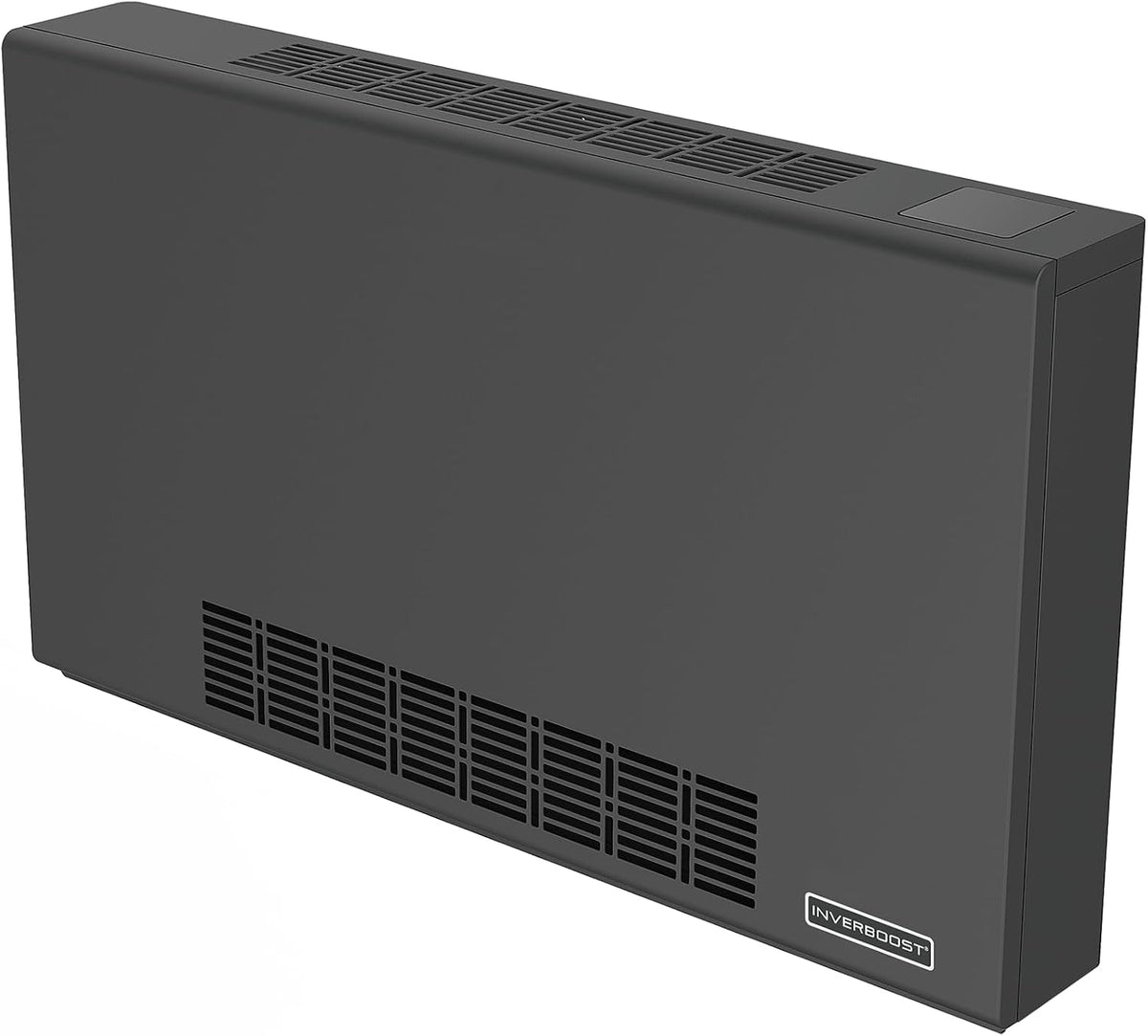 Inverboost Wärmepumpenheizkörper-Konvektor, 145 mm, 3 kW, Schwarz, ultradünn, Wärmetauscher, Ventilator, steuerbar per App