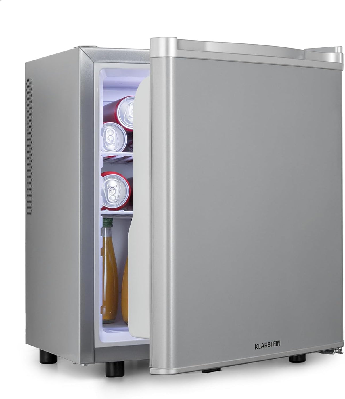 Klarstein Mini-Kühlschrank, 45 L, Weiß, Mini Kühlschrank für Zimmer, für Getränke, Snacks & Kosmetik, Kleine Minibar