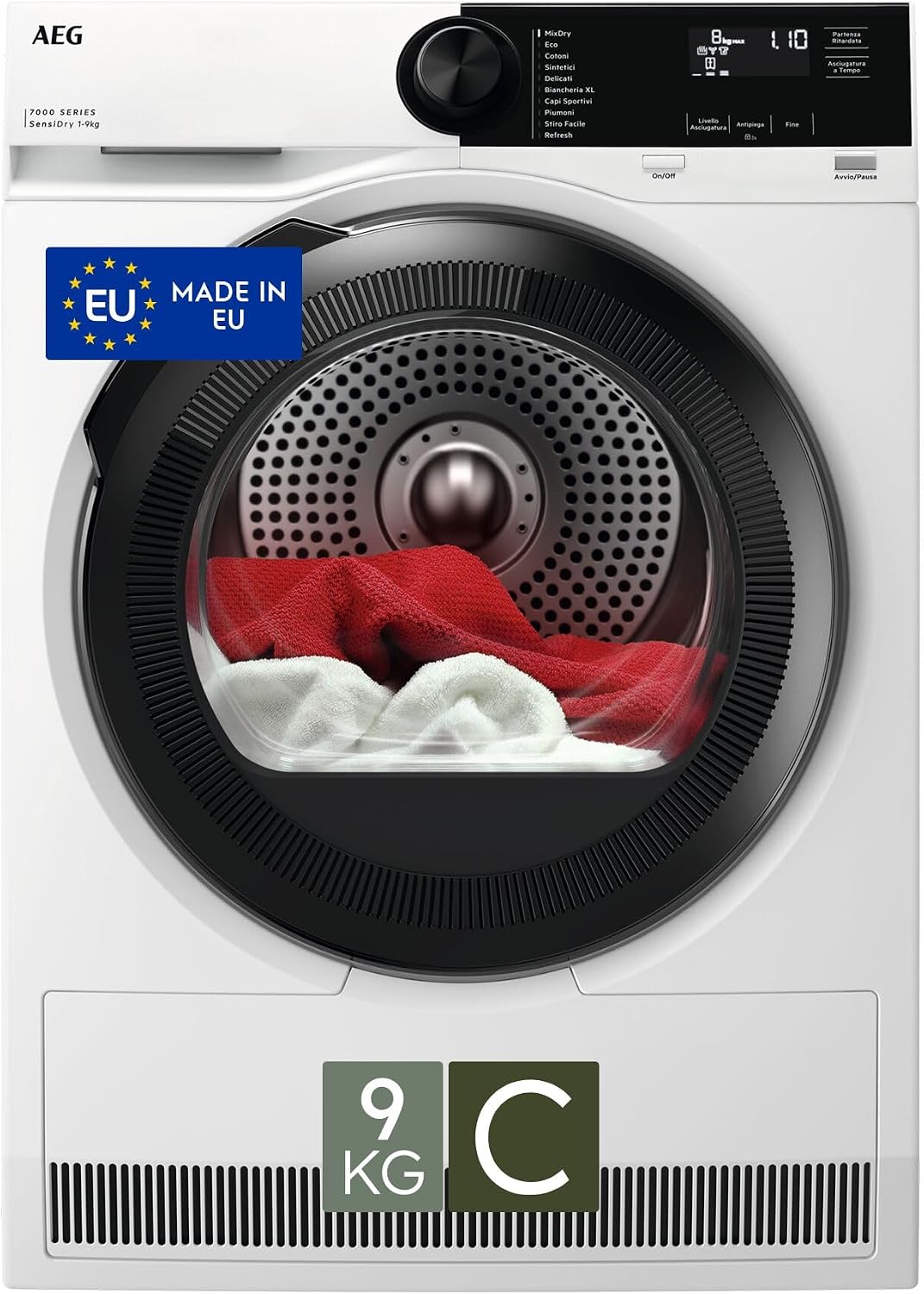 AEG Wäschetrockner, 9 kg, Weiß, Klasse C TR7HE9C