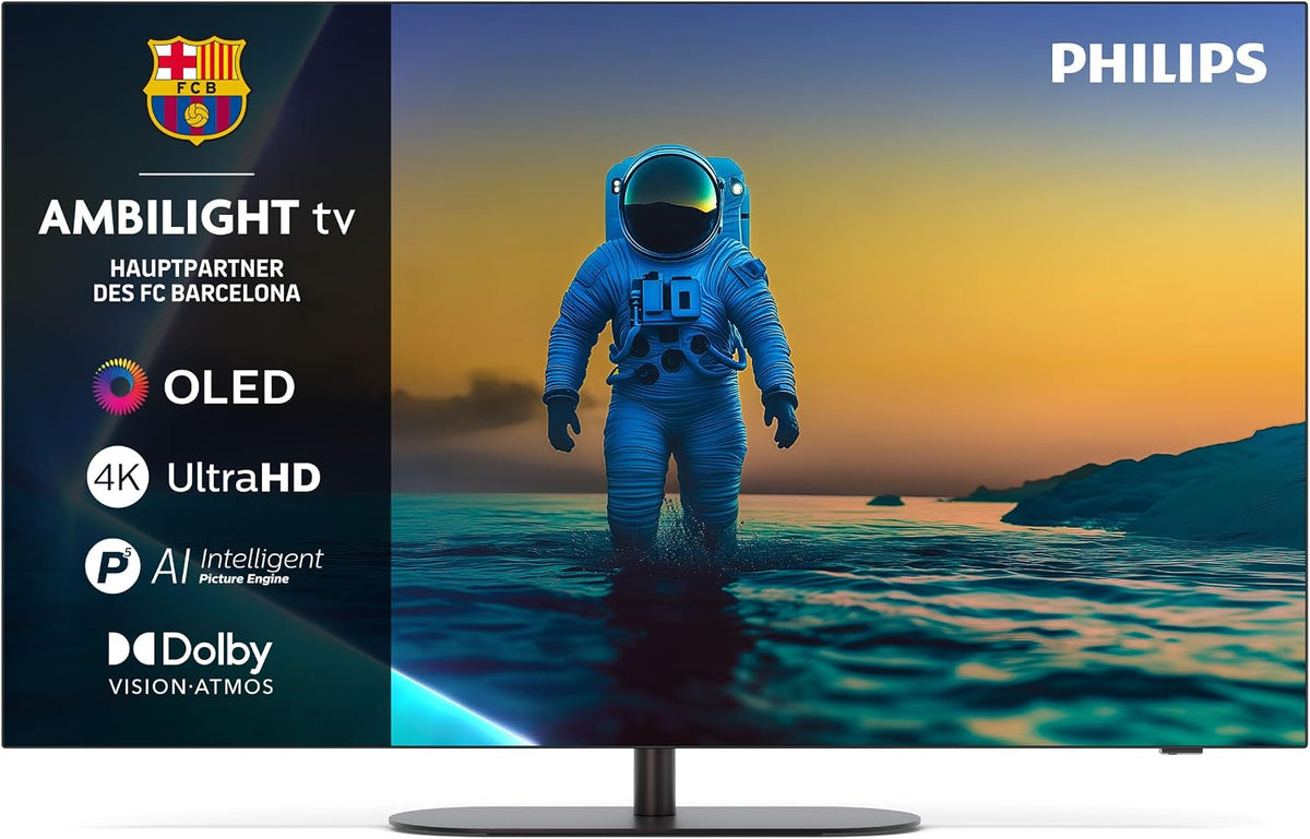 Philips Fernseher, Schwarz, Smart TV, 55OLED810 55' 4K OLED Ambilight Smart TV