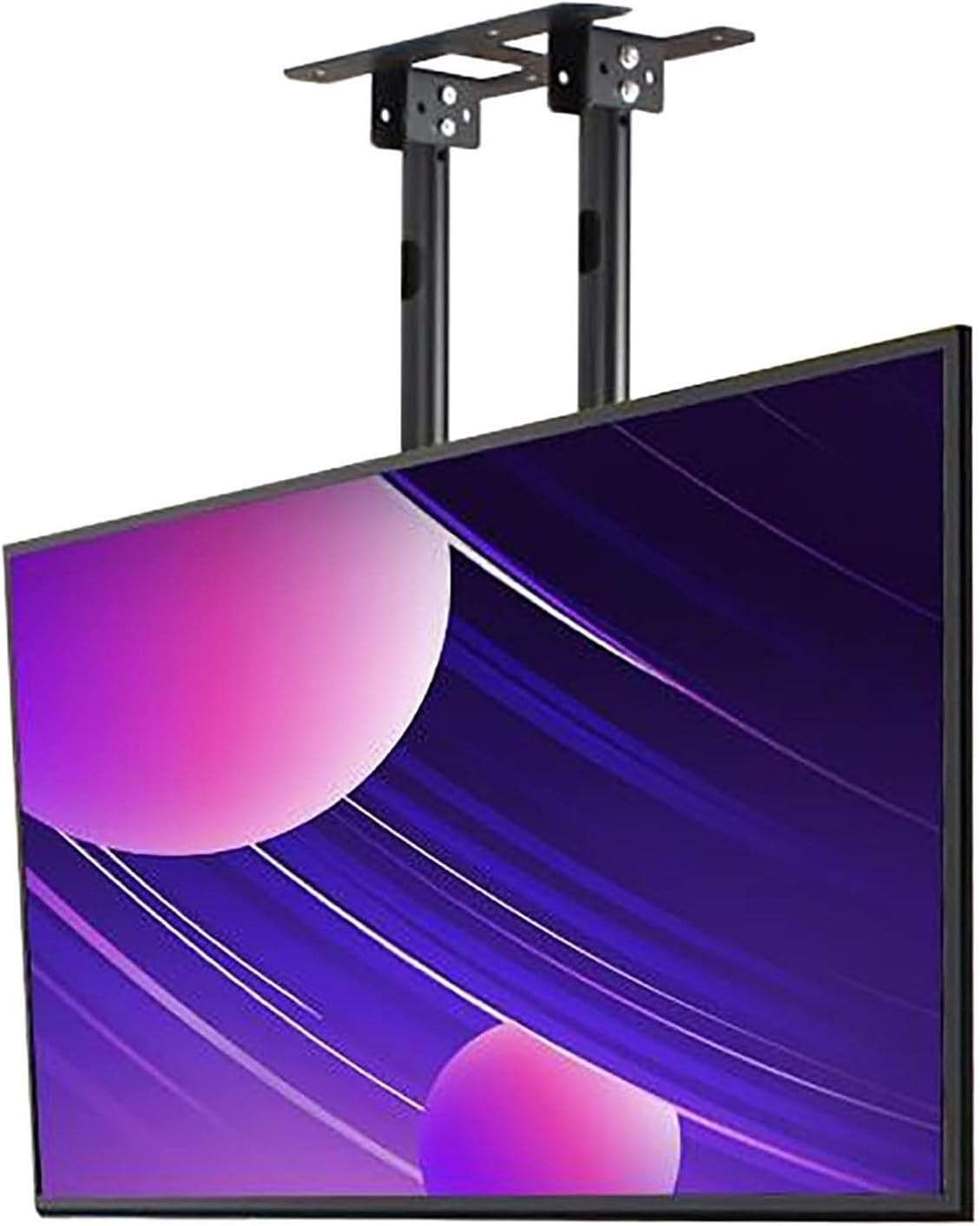 Fernseher, 100 Zoll, Schwarz, Elektrische Deckenhalterung für, Höhenverstellbarer Doppelmast-TV-Lift für Flache Bildschirme