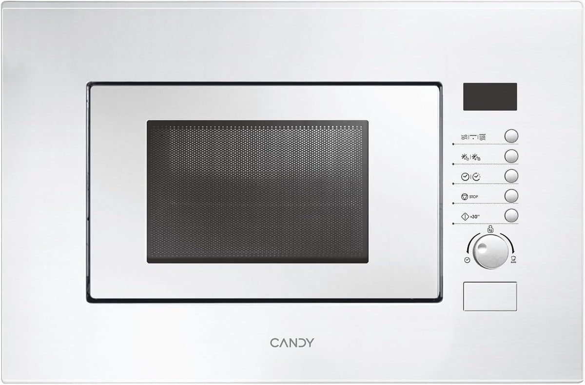Candy Mikrowelle, 24,5 cm, 1000 W, 20 l, Weiß, MIC20GDFB, integrierte mit Grill, 8 Funktionen, digital, 8 Programme
