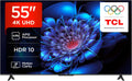 TCL Fernseher, 55 Zoll, Schwarz, Smart TV, 55P6K LED TV Direct, 4K HDR TV, Smart TV mit Google TV Technologie (Dolby Audio