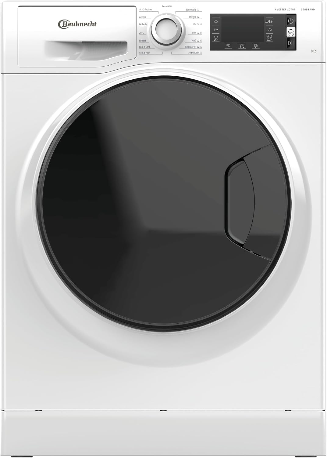 Bauknecht Waschmaschine, 8 kg, Weiß, WM Elite 8AA Frontlader/ / Active Care Color+/ kraftvolle