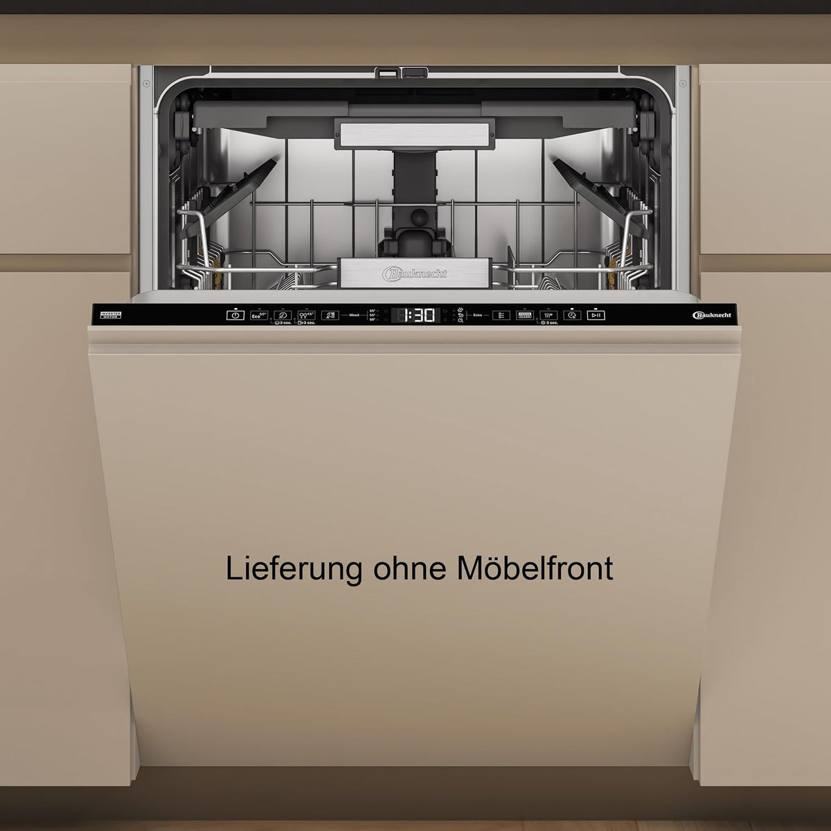 Bauknecht Geschirrspüler, 60 CM, Silber, B7I HT58 TC Vollintegrierbarer / /15 Maßgedecke/PowerClean