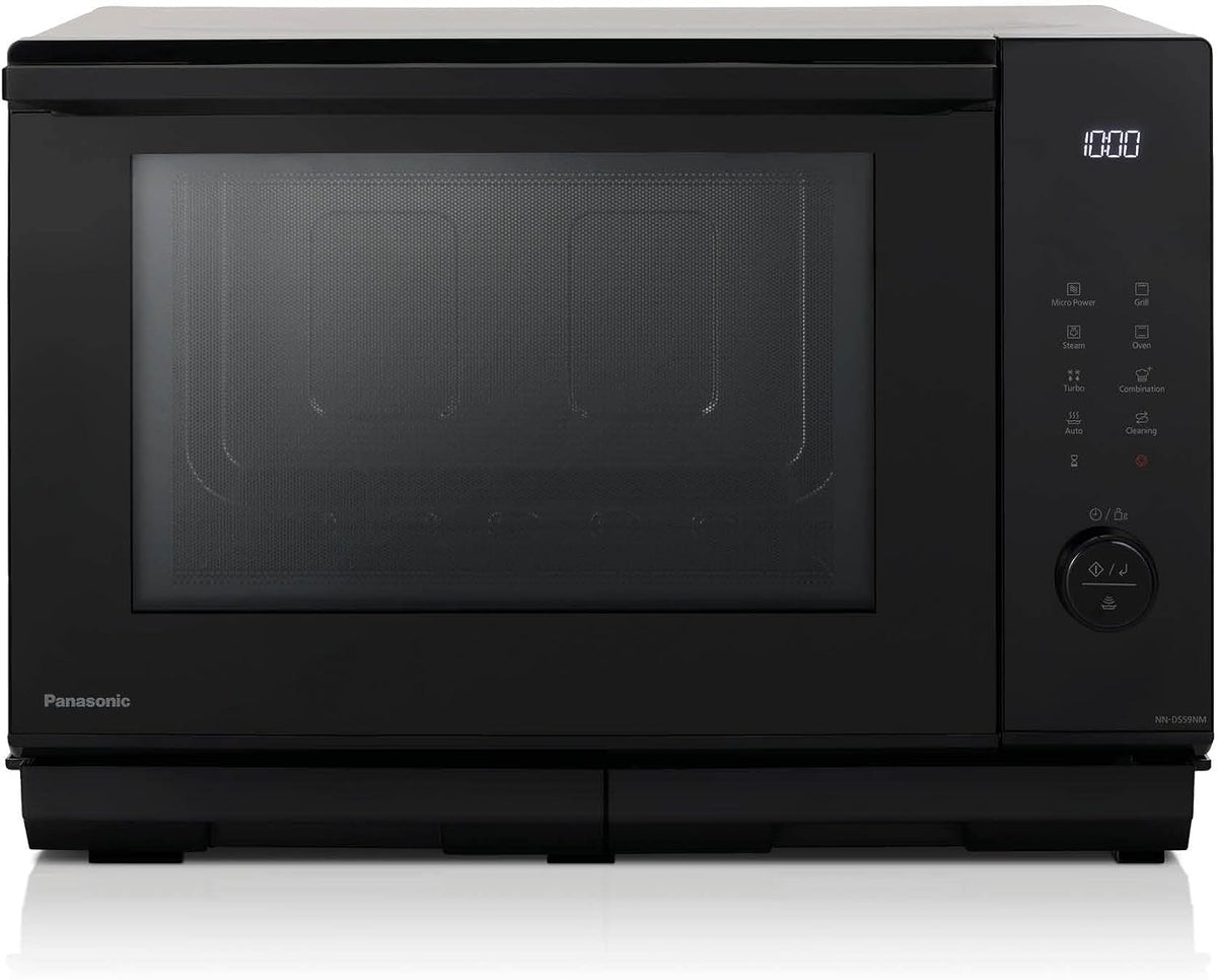Panasonic Mikrowelle, 27 Liter, 1000 W, Schwarz, NN-DS59NMETG 4-in-1-Kombination aus & Grill, Flachbett, Garen auf zwei Ebenen