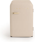 CREATE Kühlschrank, 56x54x84 cm, 98 W, Gold, / RETRO FRIDGE 83.5 / in Sand, Griff /, niedriger Verbrauch, 2 Ablagen