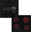 Exquisit Kochfeld, Schwarz, EHE246-020-Set Einbauherd-Set - Glaskeramik