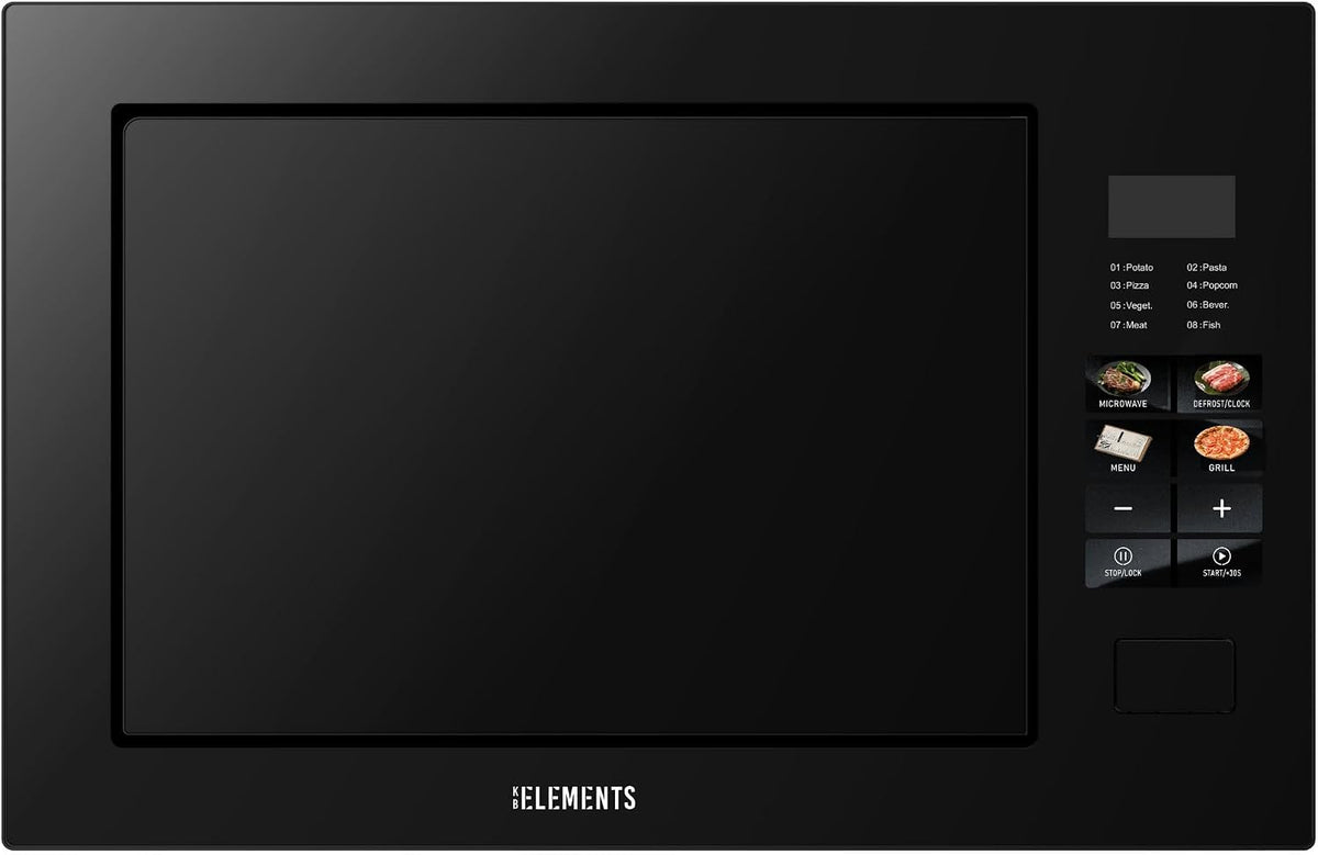Einbaumikrowelle, 60 cm, Schwarz/Silber