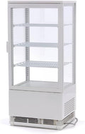 Wohnzimmerschrank Générique, 78 l, Weiß, Kühlvitrine, Panorama, 4 Glasflächen, belüftet, LED-Beleuchtung, Temperatur 0 bis 12 °C