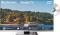 SYLVOX Fernseher, 22 Zoll, Schwarz, 12 Volt TV, Camping Travel, 1080P Smart Google TV