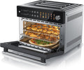 Arendo Backofen, 30 Liter, 30l, Silber, Mini - Heißluftfritteuse - Edelstahl - Multifunktionsofen