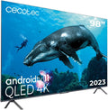 Cecotec Fernseher, Schwarz, Smart TV, QLED- 98' Smart TV V3+ Serie VQU30098+, 4K UHD, Android TV 11, Rahmenlos