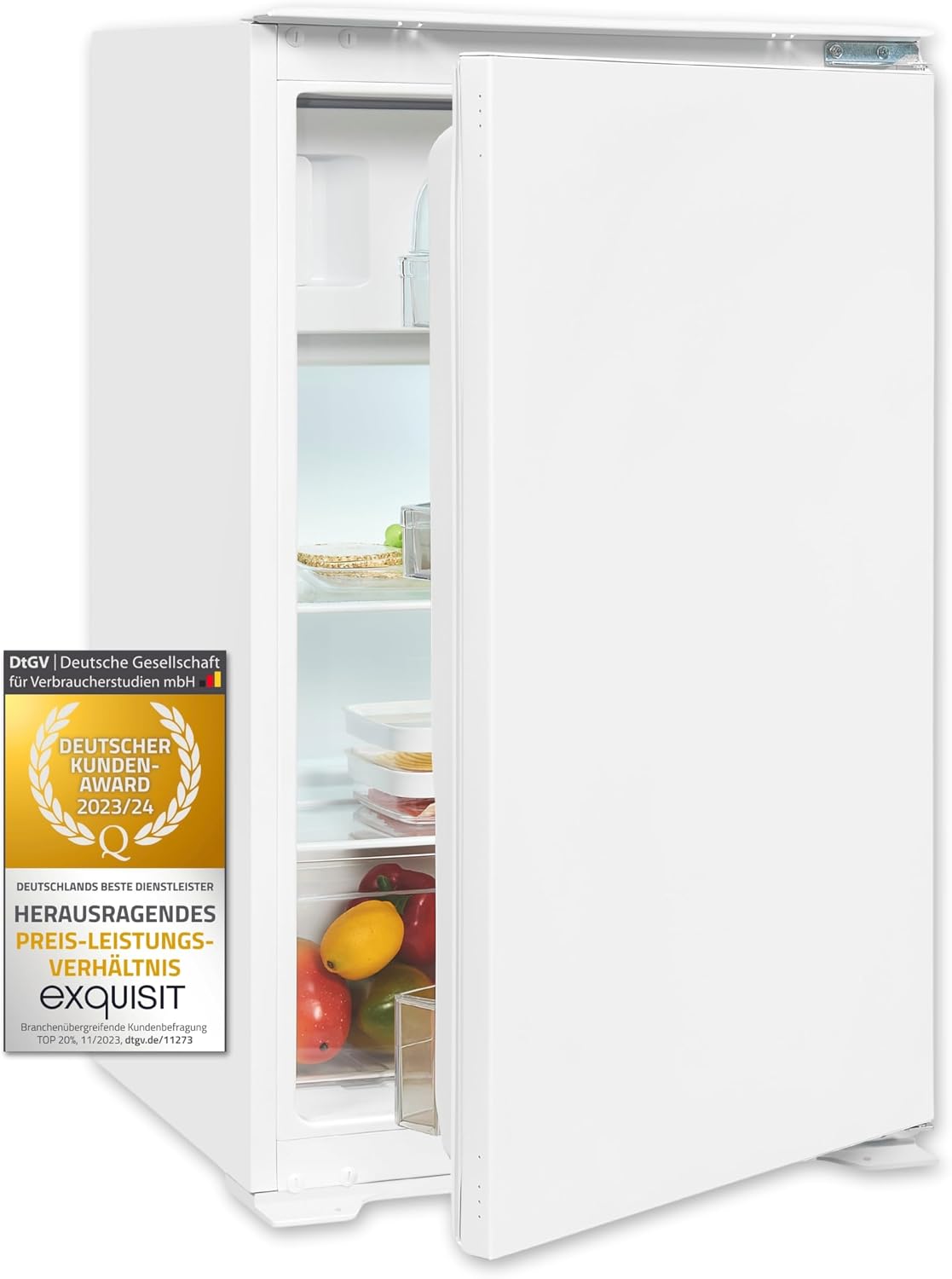 Exquisit Kühlschrank, 118 l, Weiß, EKS5131-4-E-040D Einbau mit Gefrierfach