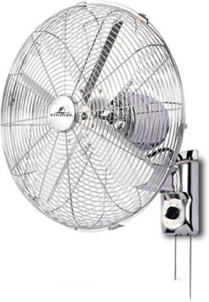 Metall Im Retro-Stil mit Fernbedienung, 30,5 cm, Weiß, Wandventilator, mechanischer 3-Gang-Wandmontage, oszillierender Ventilator für Industrie