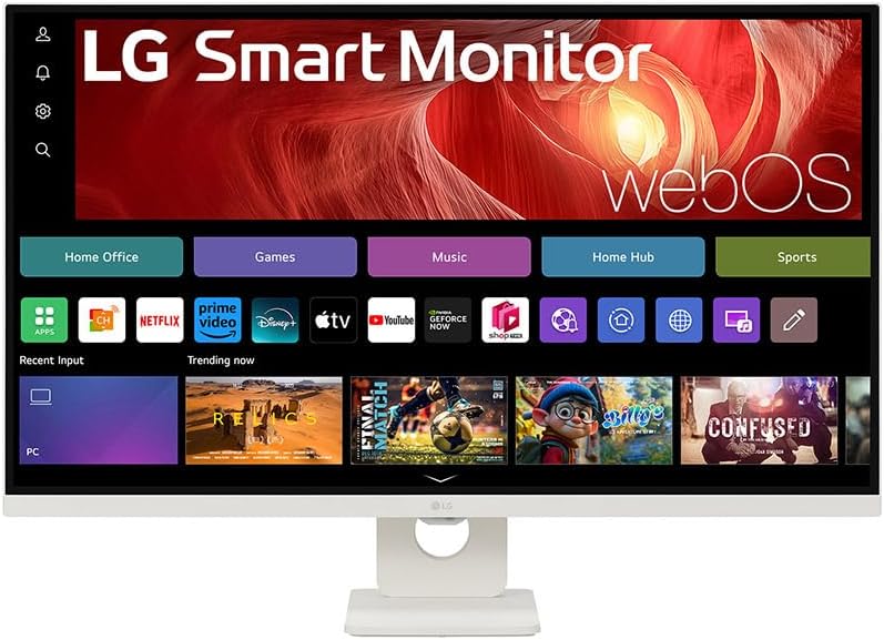 LG Monitor, 65 W, Schwarz, Smart 32U721SA-W.AEU, 4K UHD (3840x2160), HDR10, webOS 24, USB-C , Bluetooth, DCI-P3 90%