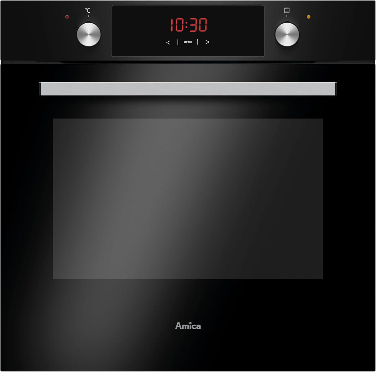 Amica Backofen, 77 Liter, Schwarz, EBX 943 610 SM / Matt- / Garraum / 9 Funktionen (z. B., Ober-/Unterhitze) / Timer / Teleskopauszug