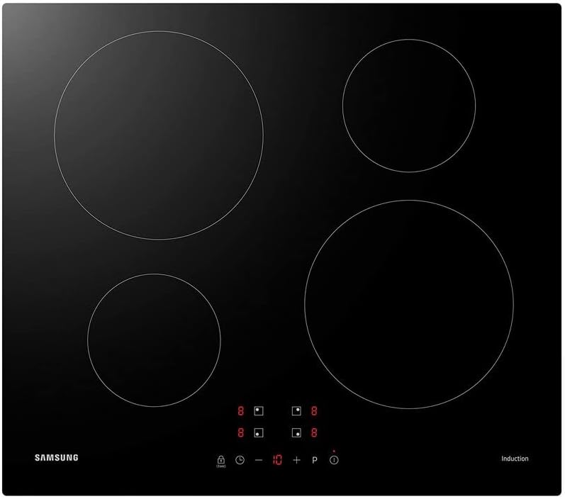 Samsung Kochfeld, 60 cm, Schwarz, NZ64M3NM1BB Autarkes Induktions, große Herdplatte aus Glaskeramik, Rahmenlos