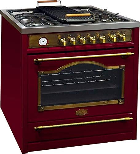 Kaiser Elektroherd, 4,5 Kw, 90 cm, 115 L, Schwarz, Empire HGE 93555 RotEm/Retro Gas Elektro Standherd / Range