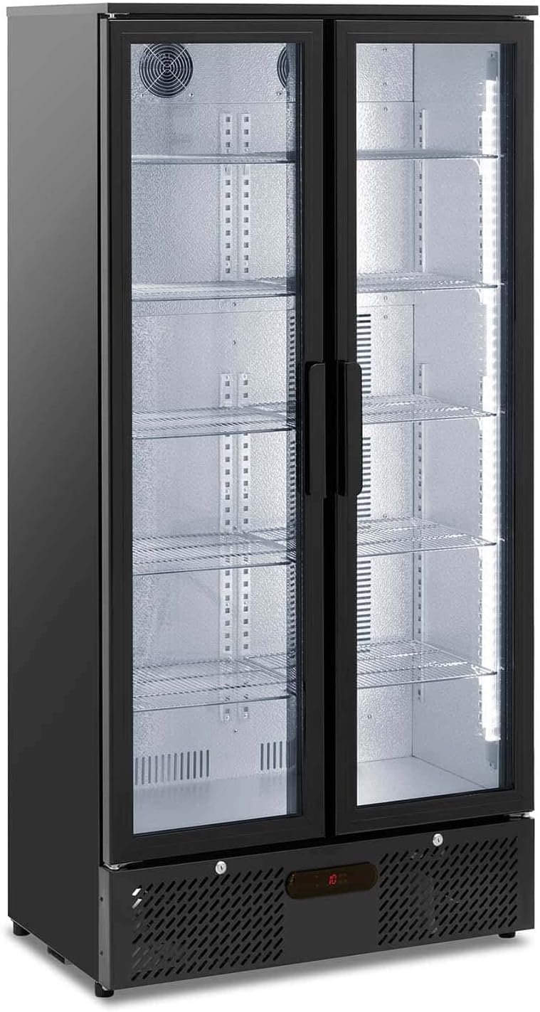 Royal Getränkekühlschrank, 458 l, 295 W, Weiß, Catering RC-BC004 Schwarzer, pulverbeschichteter Stahl Flaschenkühlschrank Kühlschrank