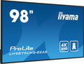 Iiyama Digital-Signage-Display, 247.7 cm, Schwarz, Prolite LH9875UHS-B2AG 97, 5' Digital Signage Display IPS LED Panel 4K UHD VGA DVI