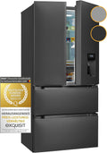 Exquisit Kühlschrank, 506 l, Anthrazit, French-Door- FD490-160-WS-200E inoxlook-az insgesamt