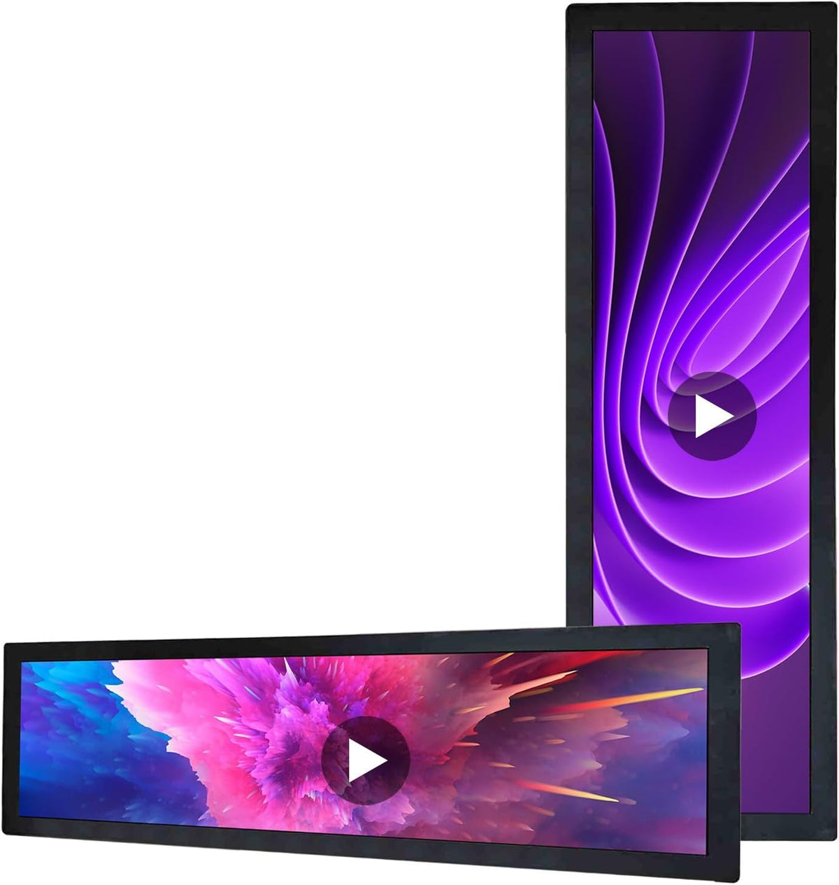 VSDISPLAY Monitor, 28,6 Zoll, 72,6 cm, Schwarz, 1920x540 Tragbarer gestreckter IPS LCD