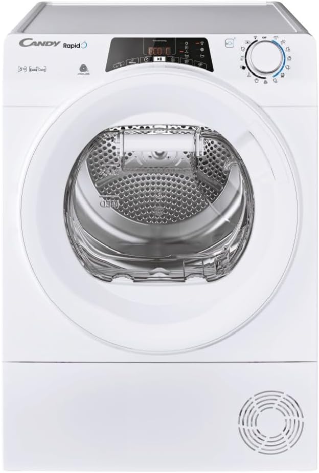 Candy Wärmepumpentrockner, 8 kg, Grau, RapidÓ ROE H8A2TE-S / /Easycase-Kondenswasserbehälter