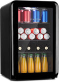 Klarstein Kühlschrank, 39 dB, 70 L, Schwarz, PopLife Getränkekühler - Mini-Bar, Retro, 0-10°C, umweltfreundlich