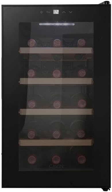 CAVIN Weinkühlschrank, 26 dB, Schwarz, 15 Flaschen, Thermoelektrische Kühlung, Geräuschniveau, kleiner er Kühlschrank
