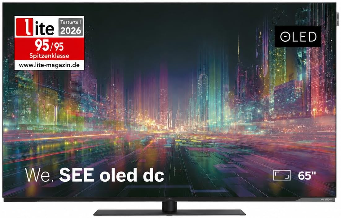 LOEWE Fernseher, 65 Zoll, Schwarz, Smart TV, We. See 65 OLED dc, Ultra HD Smart TV, Dual-Channel Funktion