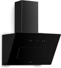 Klarstein Dunstabzugshaube, 60 cm, 720 m, Schwarz/Silber, SleekAir schräge, ³/h Dunstabzug, OxyPure-Luftsystem