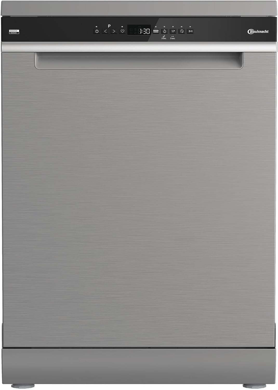 Bauknecht Geschirrspüler, 85 x 59 x 60 cm, Silber, BKO FBM freistehend - 15 Maßgedecke - PowerClean Pro, NaturalDry