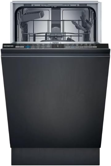 Siemens Geschirrspüler, 10 Maßgedecke, 45 cm, Schwarz, iQ100 Smarter Schmaler Vollintegrierter Spüler SR61HX16KE