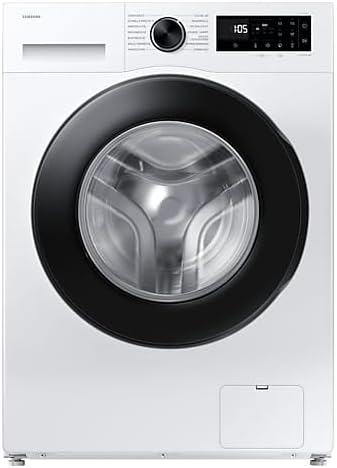 Samsung Waschmaschine, 8 kg, Weiß, SLIM, WW80FG5L32AEEG, 1200U/min, AI Ecobubble, Super Speed, Hygiene Steam, Digital Inverter Motor