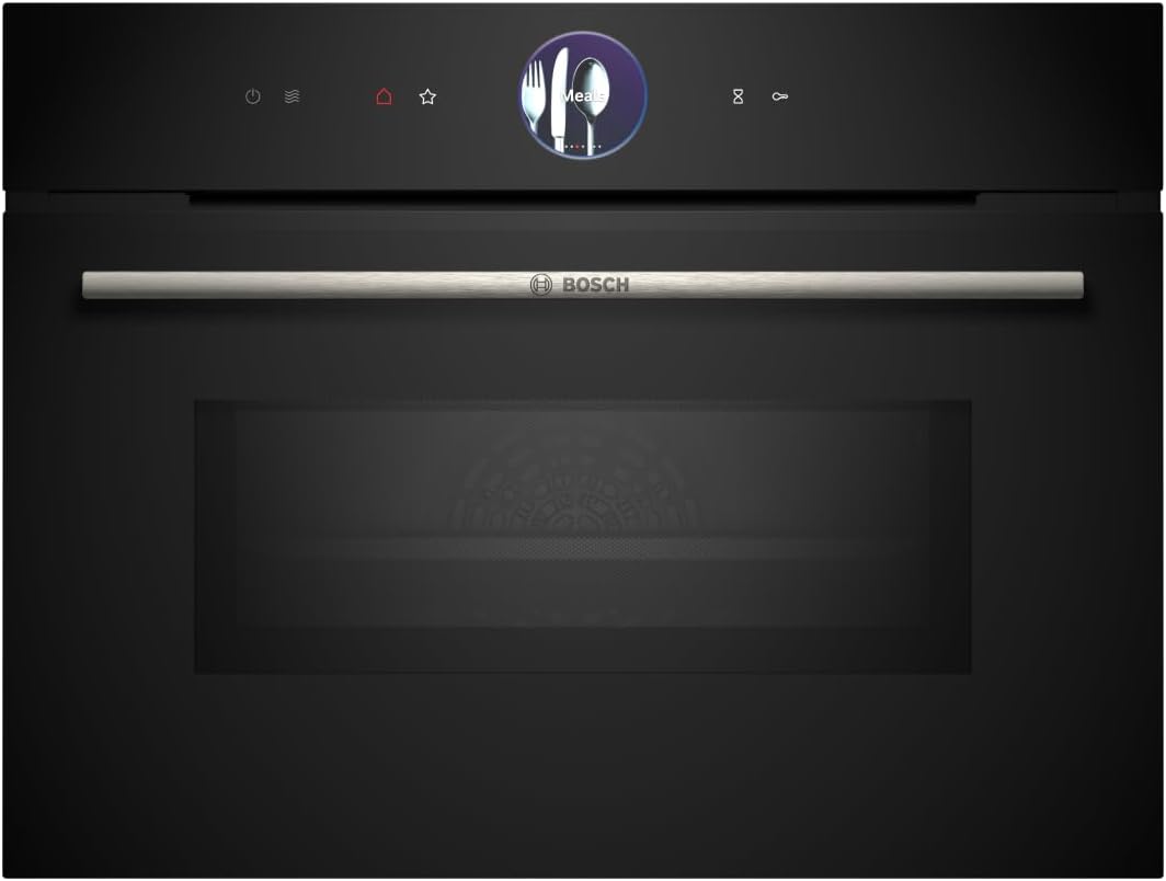 Bosch Mikrowelle, 45 x 60 cm, Schwarz, CMG7761B1, Serie 8 smarter Einbau-Kompaktbackofen mit nfunktion, Made in Germany