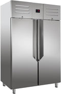 GastroHero Kühlschrank, 1400 L, Silber, 6 Böden, Edelstahl KS-GREENLINE1400