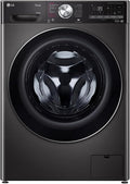 LG Waschtrockner, 60 x 61 x 85 cm, 8 kg, Schwarz, V9WD128H2B, Klasse A, 1360 U/min, AI Direct Drive, Nachlegefunktion